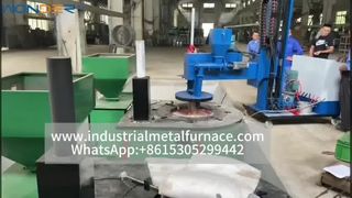 वुड पेलेट बर्नर के साथ ग्रेफाइट क्रूसिबल फर्नेस - शून्य प्रदूषण, कम उत्सर्जन