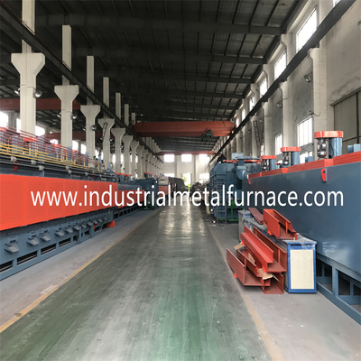 गुणवत्ता  960kw Natural Gas Chain Type Mesh Belt Furnace 55Cr3 1500 X 14000 X 200mm कारखाना
