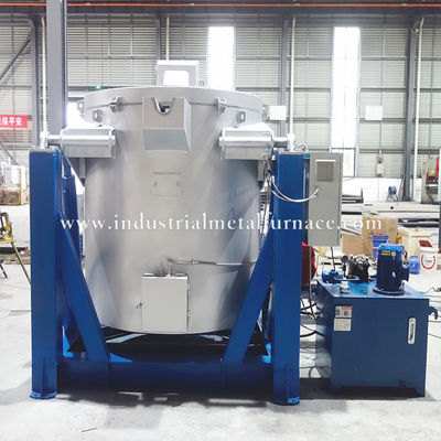 खरीदें 800kg High-Efficiency Natural Gas Industrial Aluminum Melting Furnace with Hydraulic System and 850°C Capacity online manufacture