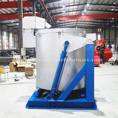 खरीदें Hydraulic Tilting Design 500KG ZINC Natural Gas Tilting Zinc Melting Furnace online manufacture
