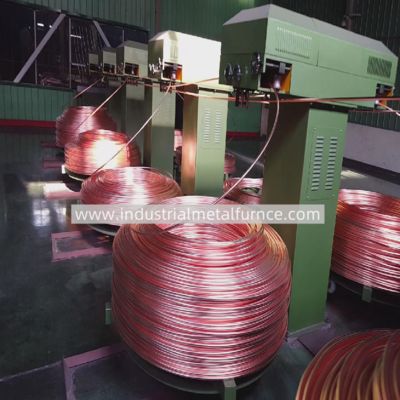 खरीदें 2000T per Year 8-20mm Copper Rod Upward Continuous Casting Machine Line online manufacture