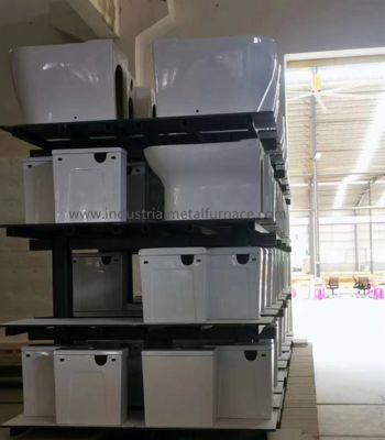 खरीदें Natural Gas Bogie Hearth Furnace for Ceramic Product Heat Treatment with 1300℃ and 4000 × 2000 × 2000 mm Chamber online manufacture