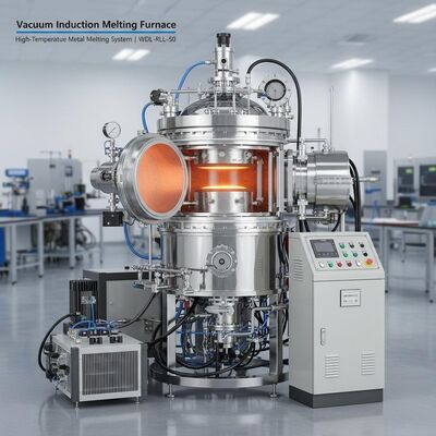 खरीदें वैक्यूम प्रेरण पिघलने की भट्ठी उच्च तापमान धातु पिघलने प्रणाली WDL-RLL-50 ऑनलाइन निर्माण
