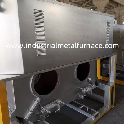 90KW 2 कक्ष औद्योगिक गुरुत्वाकर्षण कास्टिंग धातु पिघलने तांबे के लिए प्रेरण भट्ठी