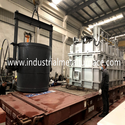 350kg 18KW एल्युमिनियम होल्डिंग फर्नेस ऑटोमैटिक इलेक्ट्रिक वर्टिकल लैडल प्रीहीटर CE